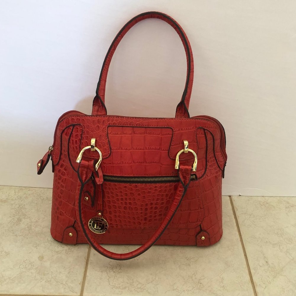 London Fog Bags Faux Alligator Excellent Condition